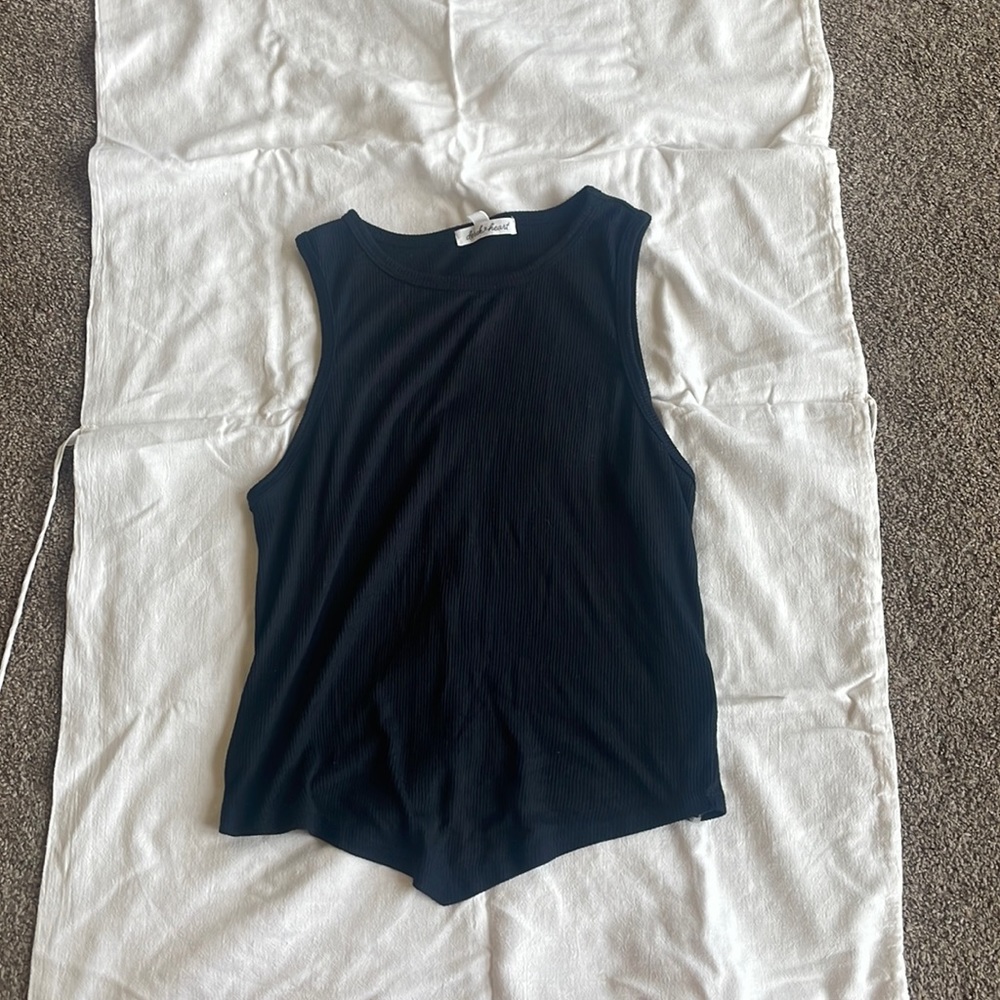 Derek Heart black ribbed Large tank